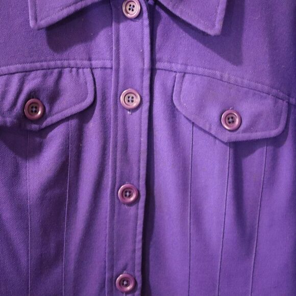 Classiques Entier Vintage Royal Purple Shackett Sweater Top LG - Picture 5 of 10